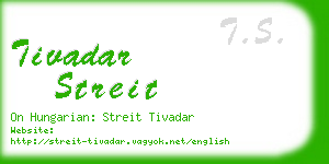 tivadar streit business card